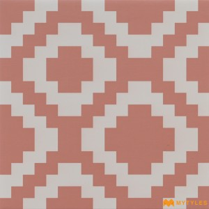 undefined-Vitrified Pink Moroccan Tile Code25259 (300x300mm, Matt)