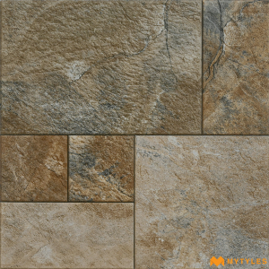 undefined-Vitrified Brown Digital Parking Floor and Wall Tile Code28262 (400x400mm, Matt)