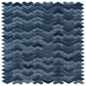 undefined-Imported Blue Glass Mosaic Tile Code26074 (300x300mm, Glossy)