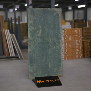 undefined-Vitrified Green Floor and Wall Tile Code33767 (600x1200mm, Carving Matt)