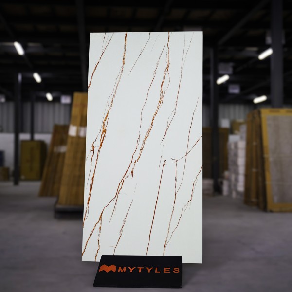 Glazed Vitrified-Vitrified White Floor and Wall Tile Code28018 (600x1200mm, Matt)