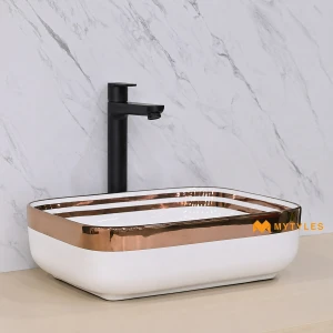 undefined-Ceramic White Table Top Wash Basin Code36001 (325x450mm, Glossy)