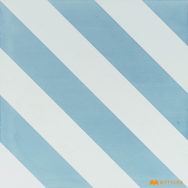 Moroccan Tiles-White and Blue Moroccan Floor and Wall Tile Code3200 (300x300mm, Matt)