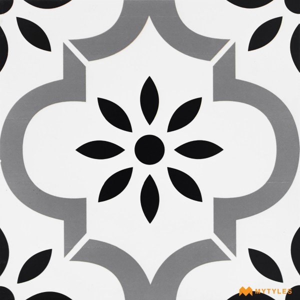 Moroccan Tiles-Ceramic White Moroccan Tile Code26577 (300x300mm, Matt)