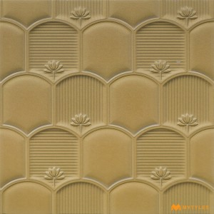 undefined-Ceramic Gold Textured Wall Tile Code35293 (300x300mm, Matt)