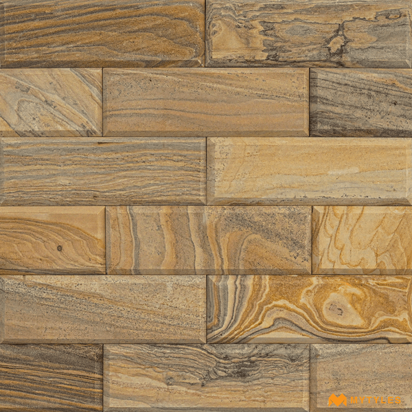 Natural Stone Cladding-Natural Stone Wall Cladding Code16446 (100x300mm, Stone)-MYT065