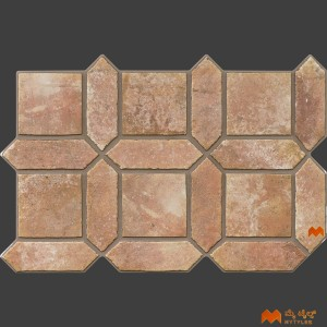 undefined-Imported Brown Geometric Floor and Wall Tile Code36370 (400x600mm, Matt)