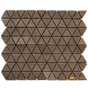 undefined-Imported Brown Mosaic Wall Tile Code31159 (272x320mm, Matt)