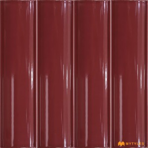 undefined-Red Fluted Wall Tile Code28878 (75x300mm, Glossy)