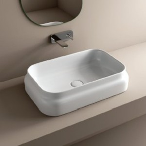 undefined-Ceramic White Wash Basin Code31326 (400x600mm, Glossy, Alex)