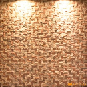 undefined-Natural Stone Cladding Code 15654- White Pink Marble Stone Mosaic (9Pcs )