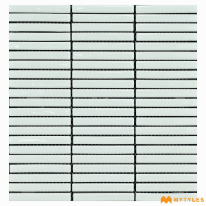 undefined-Kit Kat White Mosaic Wall Tile Code26242 (294x283.5mm, Glossy)