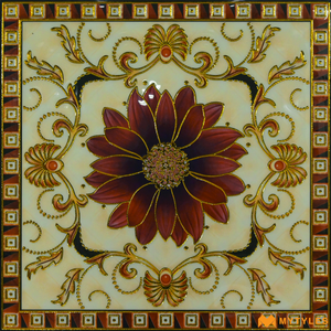undefined-Vitrified Imported Carpet Rangoli Tile Code21515 (600x600m, Glossy)