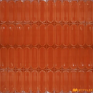 undefined-Lava Red Capsule Glossy Ceramic Wall Tile Code40026 300x600mm 6Pc Pack