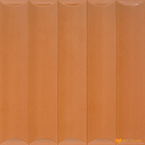 undefined-Ceramic Orange Fluted Wall Tile Code27306 (300x300mm, Matt)