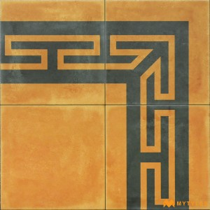 undefined-Ceramic Orange Carpet Corner Floor and Wall Tile Code31112HL6 (300x300mm, Matt)