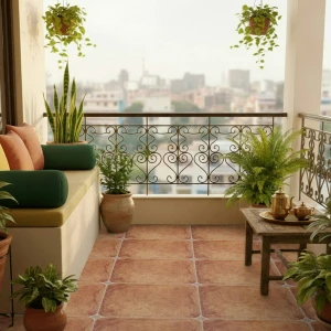 undefined-Porcelain Brown Octogonal Floor and Wall Tile Code35975 (600x600mm, Matt)