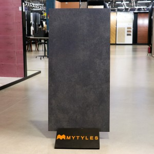 undefined-Vitrified Black Floor and Wall Tile Code36919 (600x1200mm, Matt)