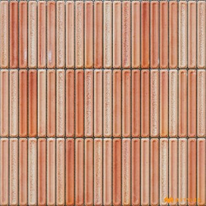 undefined-Ceramic Red Kitkat Wall Tile Code34160 (300x300mm, Glossy)