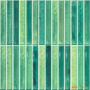 undefined-Ceramic Green Kitkat Wall Tile Code31386 (300x300mm, Glossy)