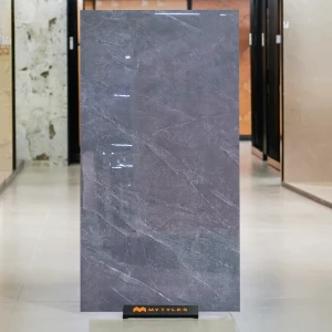 undefined-Vitrified Gray Slab Floor and Wall Tile Code37574 (800x1600mm, Glossy)