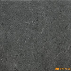 undefined-Vitrified Black Digital Parking Floor and Wall Tile Code33858 (500x500mm, Matt)