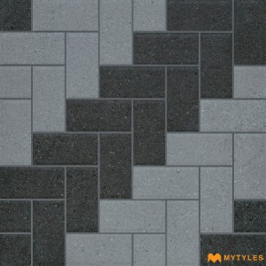 undefined-Vitrified Black Digital Parking Floor and Wall Tile Code30287 (600x600mm,Matt)