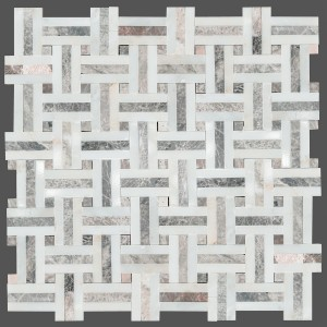 undefined-Imported Gray Mosaic Floor and Wall Tile Code32790 (330x330mm, Matt)