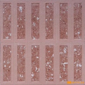 undefined-Mauve Pink Terrazzo Matt Ceramic 3D Wall Tile Code40298 300x600mm 6Pc Pack