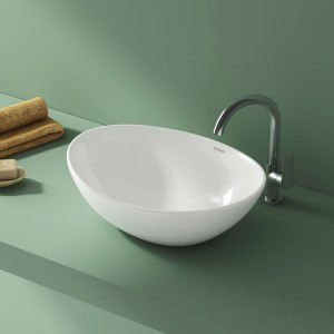 undefined-Ceramic White Wash Basin Code31344 (335x475mm, Glossy, Crusi)