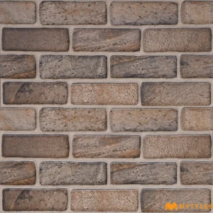 undefined-Tuscan Brown Matt Ceramic Brick Tile Code40865 300x600mm 4Pc