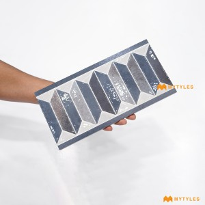 undefined-White and Blue Carpet Design Floor and Wall Tile Code30721 (150x300mm, Glossy)