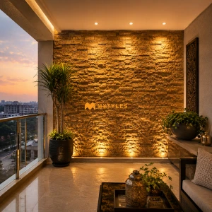 undefined-Natural Stone Wall Cladding Code16480 (150x600mm, Stone) - Bidasar Panel
