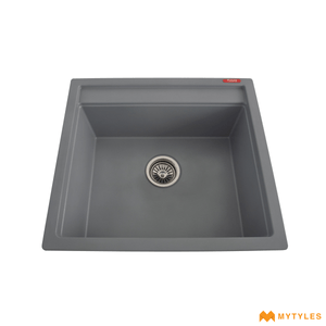 undefined-Futura Kitchen Sink - Quartz Series - FS 2220 NQ Grey (22x20x8 inch,Single Bowl )