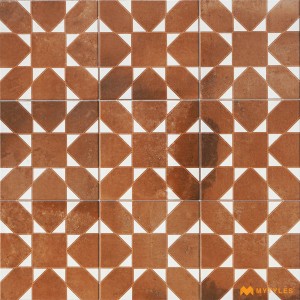 undefined-Porcelain Brown Moroccan Floor and Wall Tile Code36706 (600x600mm, Matt)