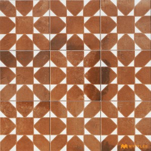 undefined-Porcelain Brown Moroccan Floor and Wall Tile Code36706 (600x600mm, Matt)