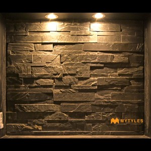undefined-Natural Stone Wall Cladding Code16429 (150x600mm, Stone) - MYT042 (Jack Black)