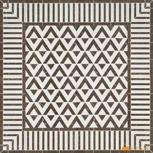 White and Brown Carpet Design Tile Code30699