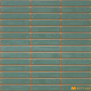 undefined-Ceramic Green Kitkat Wall Tile Code35206 (300x600mm, Matt)