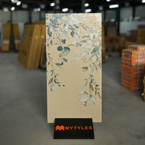 undefined-Vitrified Cream Tropical Floor and Wall Tile Code26247 (600x1200mm, Matt)