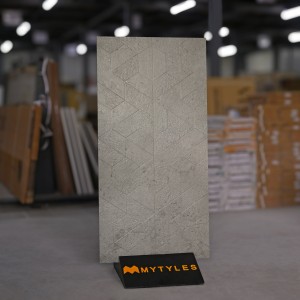 undefined-Vitrified Gray Floor and Wall Tile Code30112 (600x1200mm, Matt)