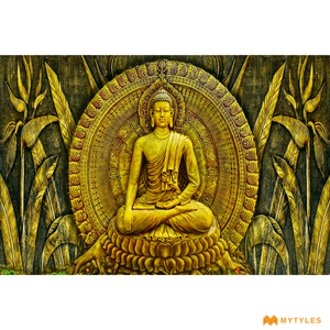 undefined-Vitrified Buddha Poster Wall Tile Code23513 (600x900mm, Glossy)