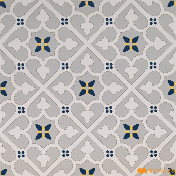 Moroccan Tiles-Vitrified Gray Moroccan Floor and Wall Tile Code29501 (600x600mm, Matt)