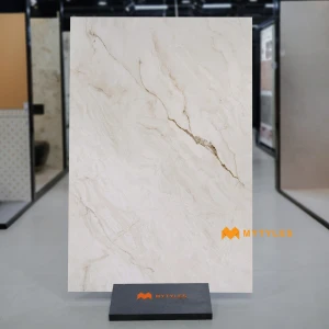 undefined-Gold-Veined Cream End-Match Matt Vitrified Tile Code40226 1200x1800mm 2Pc Pack