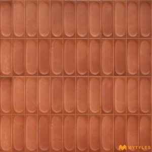 undefined-Ceramic Red Textured Wall Tile Code35215 (300x600mm, Matt)