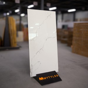 undefined-Vitrified White Floor and Wall Tile Code28393 (600x1200mm, Glossy)