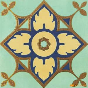 undefined-Vitrified Green Moroccan Floor and Wall Tile Code33634 (300x300mm, Metallic)