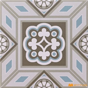 undefined-Vitrified Gray Moroccan Floor and Wall Tile Code38613 (200x200mm, Matt)