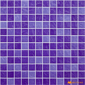 undefined-Ceramic Blue Swimming Pool Mosaic Tile Code27311 (300x300mm, Glossy)