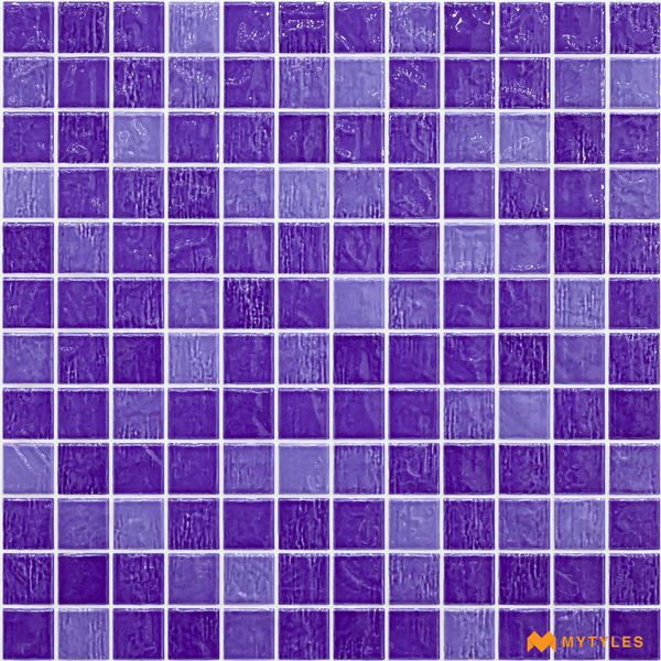 Mosaic Tiles-Ceramic Blue Swimming Pool Mosaic Tile Code27311 (300x300mm, Glossy)